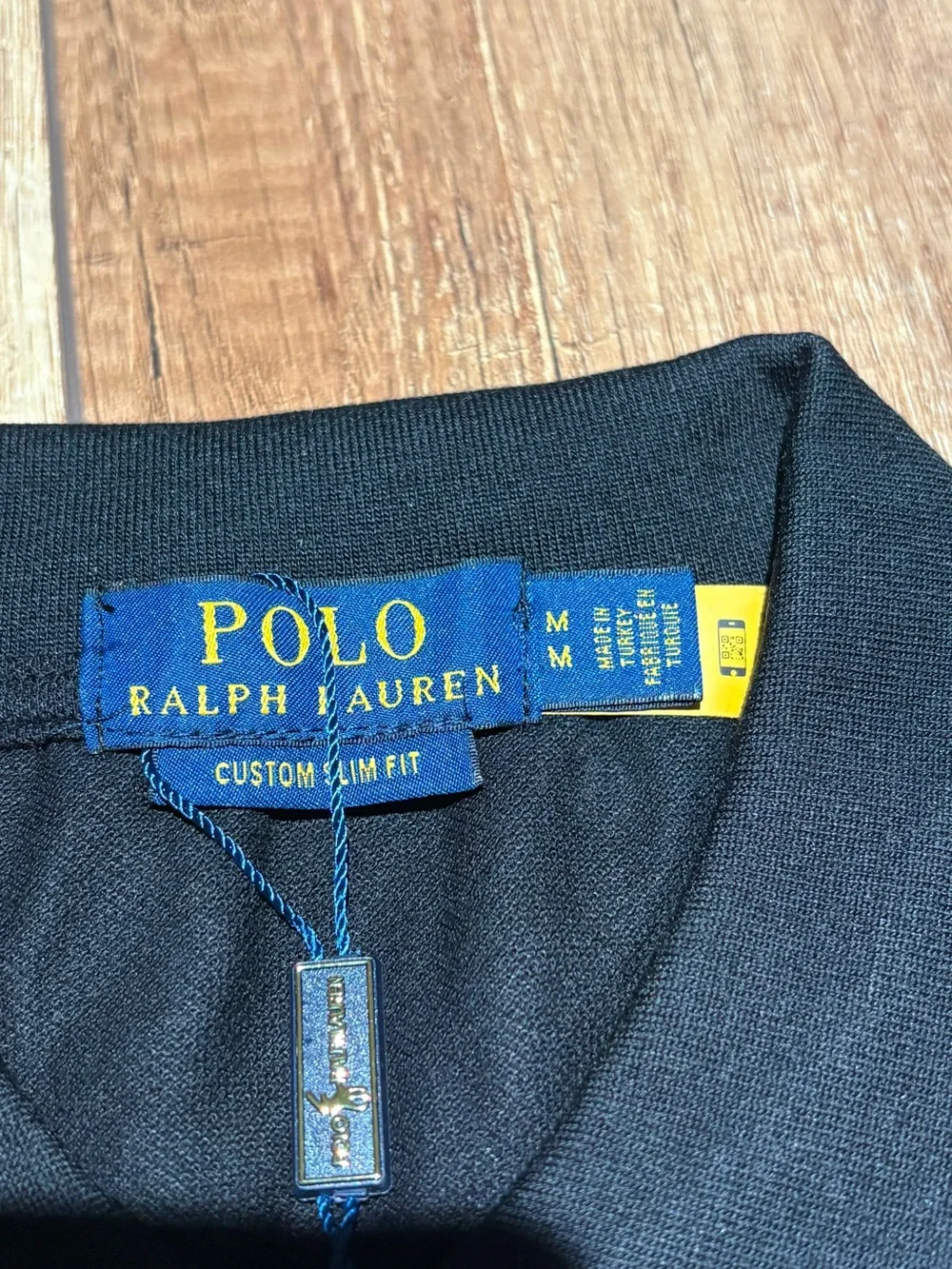 Polo Ralph Lauren Mens Black and White Slim Fit Tokyo Polo Shirt Brand New